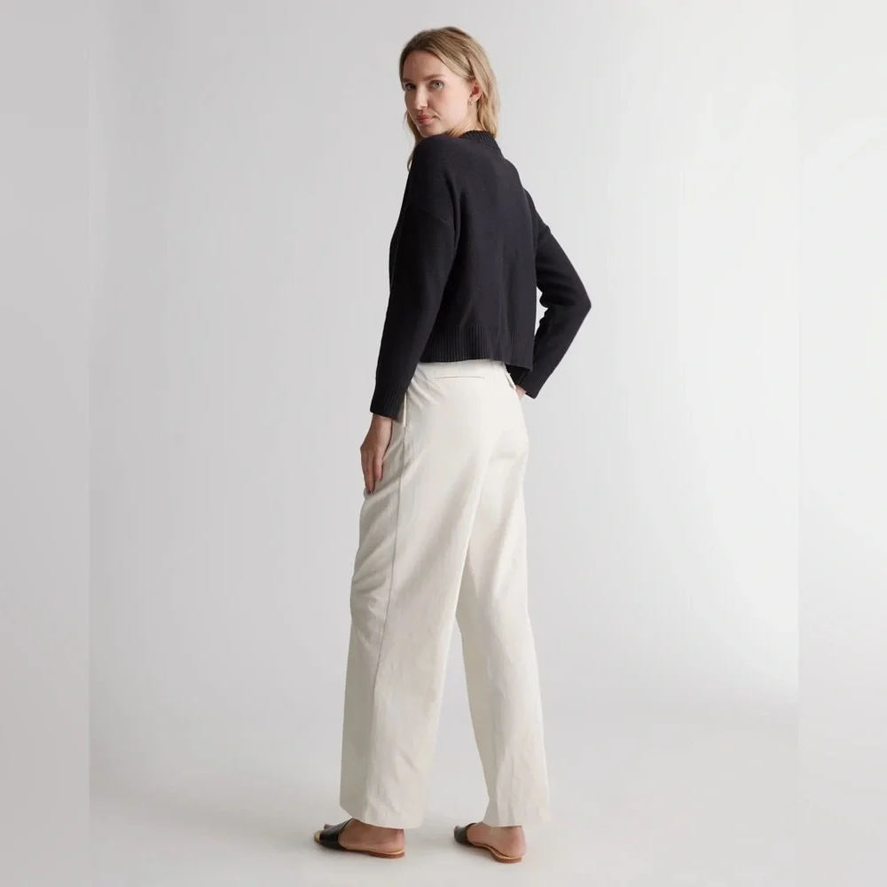 QUINCE 100% Organic Cotton Cropped Cardigan Size Small - Picture 9 of 14